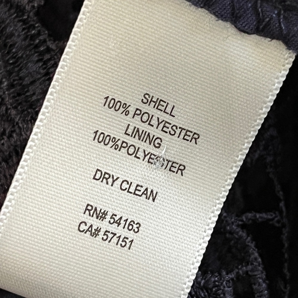 New Eliza‎ J Women Asymmetric Hem Mock Neck Lace Dress size 18 Navy Cocktail - Picture 11 of 16